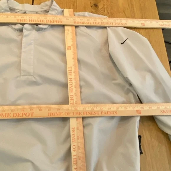 Vtg Nike Jacket Mens Sz XL Beige Pullover 1/4 Snap Long Sleeve Windbreaker Golf - Picture 4 of 10